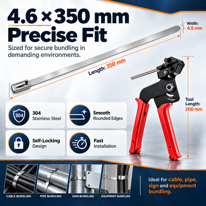 ✨304 Stainless Steel Cable Tie Kit + Tensioning Tool🛠️