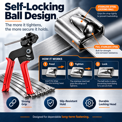 ✨304 Stainless Steel Cable Tie Kit + Tensioning Tool🛠️