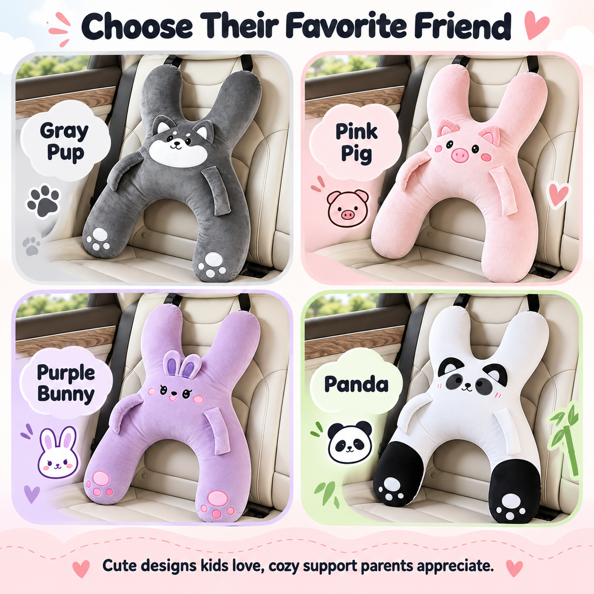 ✨Handmade Kids' Travel Comfort Pillow