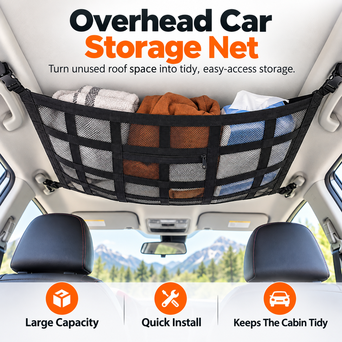 ✨Hanging Car Storage Bag / Cargo Net