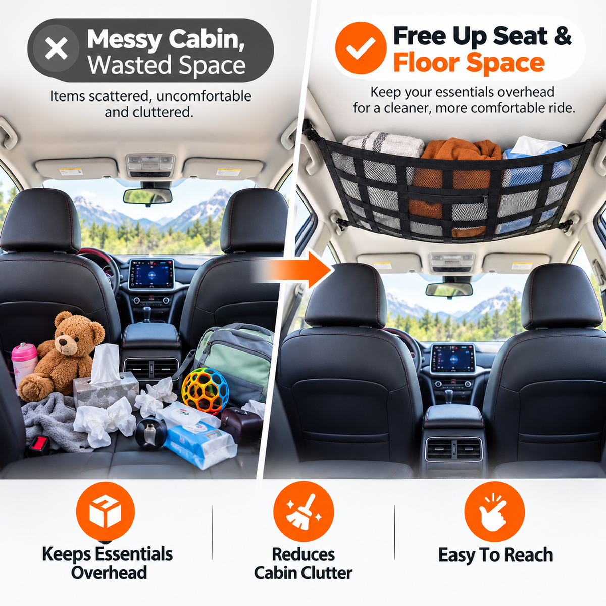 ✨Hanging Car Storage Bag / Cargo Net
