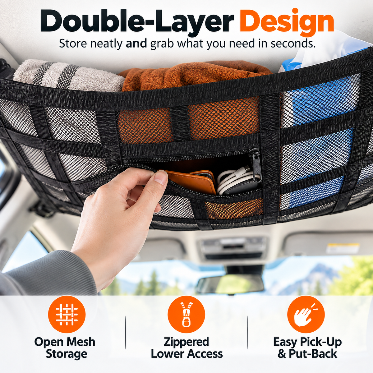 ✨Hanging Car Storage Bag / Cargo Net