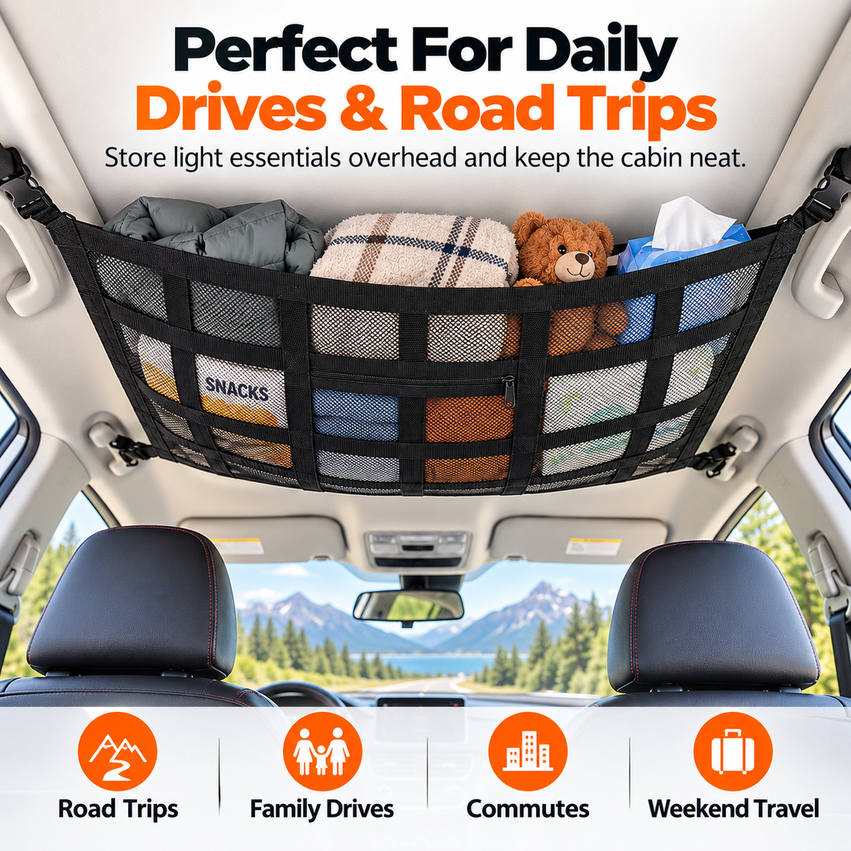 ✨Hanging Car Storage Bag / Cargo Net