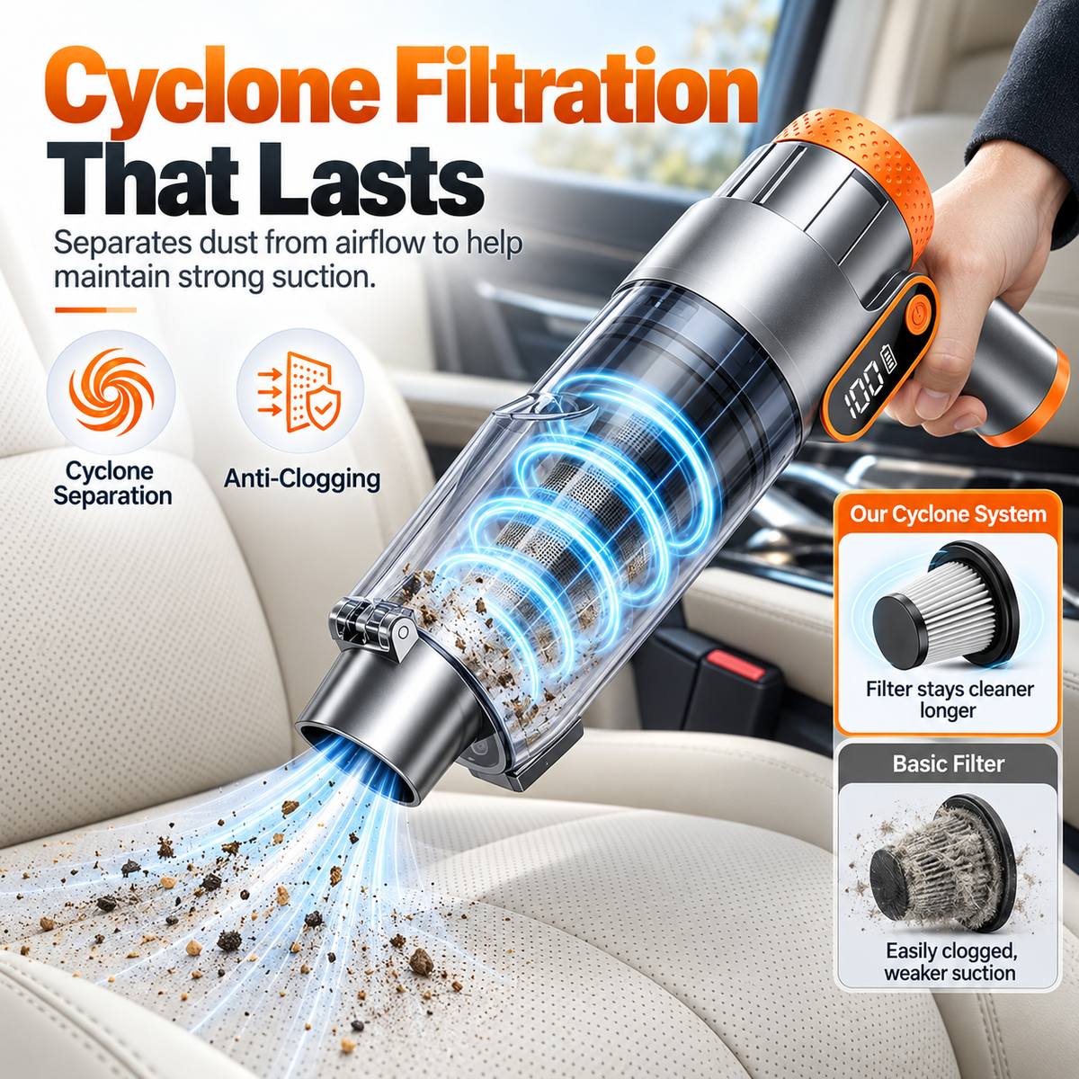 ✨3-in-1 Cordless Car Vacuum / Blower / Inflator