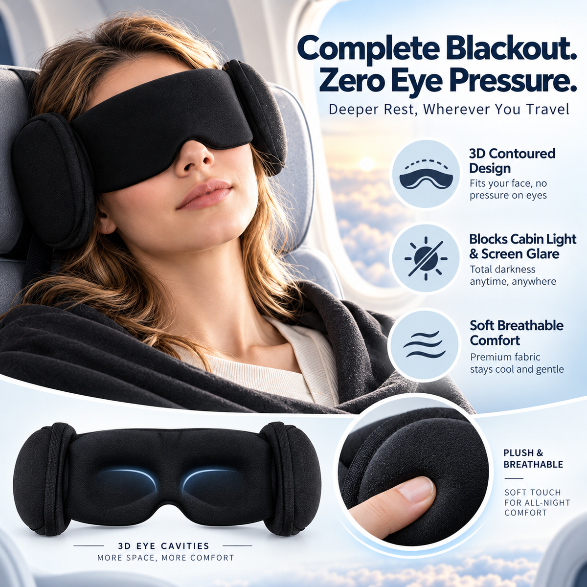✨3-in-1 Travel Sleep Support System
