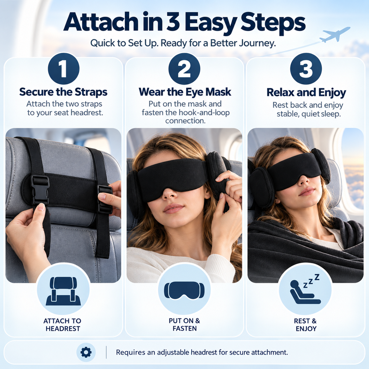 ✨3-in-1 Travel Sleep Support System