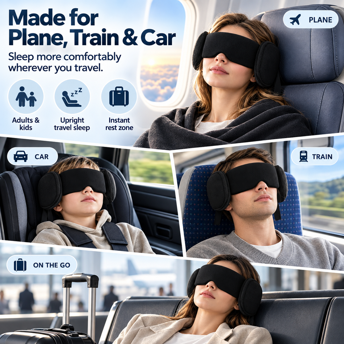 ✨3-in-1 Travel Sleep Support System