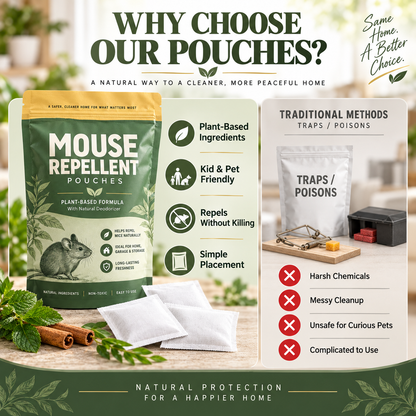 ✨ Mouse Repellent Pouches – All-Natural Rodent Repellent (12 Pouches)🐭