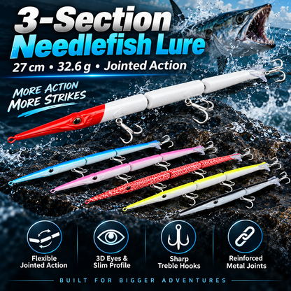 ✨3-Section Needlefish Lure🎣