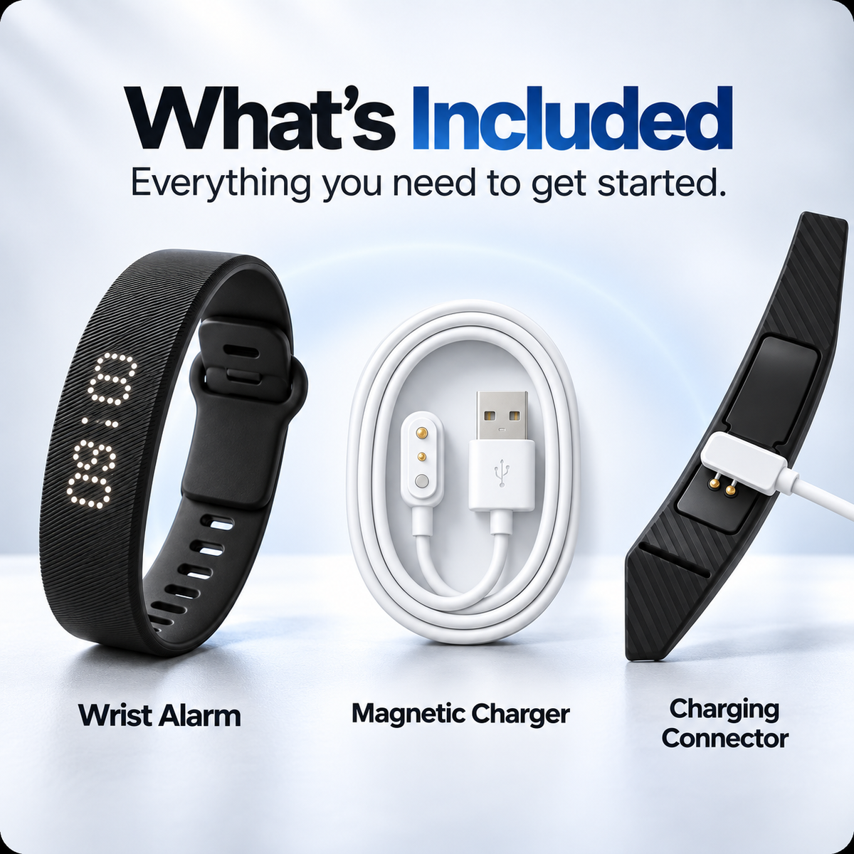 ✨Silent Vibration Alarm Clock – Wearable Wake-Up Device for Heavy Sleepers⏰