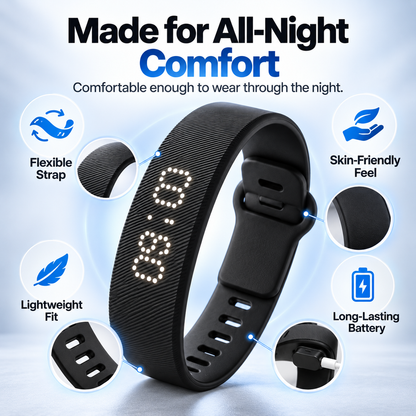 ✨Silent Vibration Alarm Clock – Wearable Wake-Up Device for Heavy Sleepers⏰