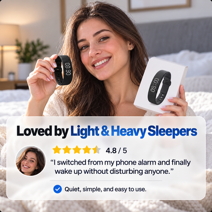 ✨Silent Vibration Alarm Clock – Wearable Wake-Up Device for Heavy Sleepers⏰