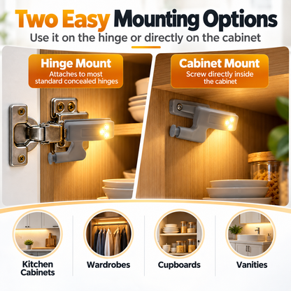 ✨10-Pack LED Cabinet Hinge Lights💡