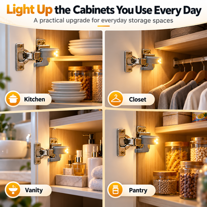 ✨10-Pack LED Cabinet Hinge Lights💡