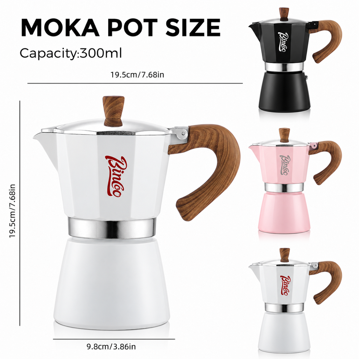 🔥Espresso Maker Stovetop, Moka Pot 3 Cups,Single Safety Valve
