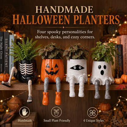 ✨Handmade Halloween Dangling Leg Planters🎃