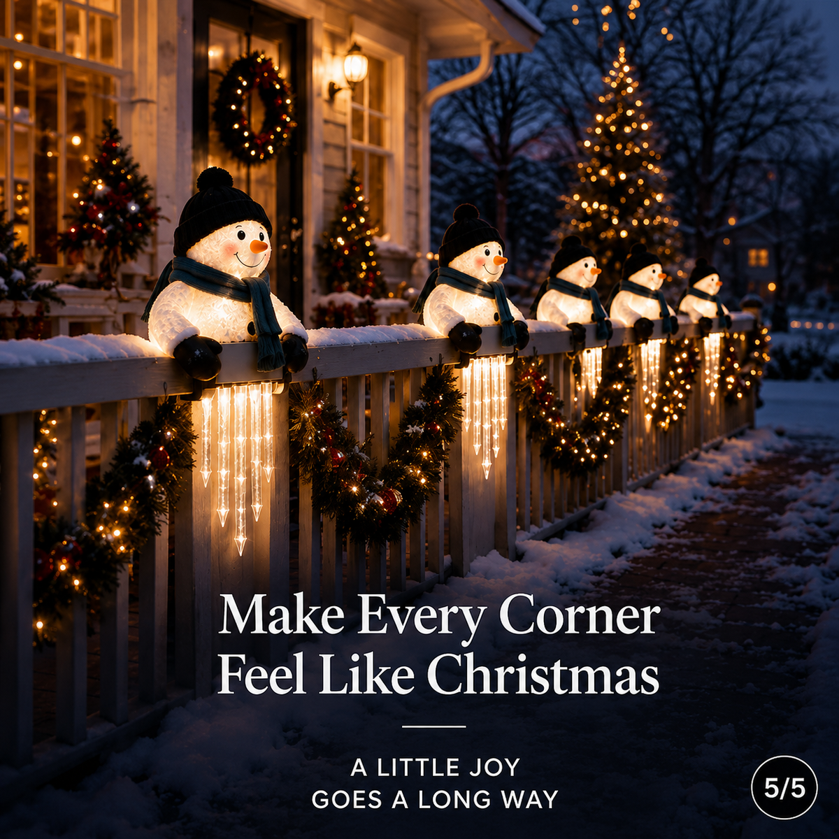 🔥50K+ SOLD!☃️WinterGlow Snowman Icicle Light Decor