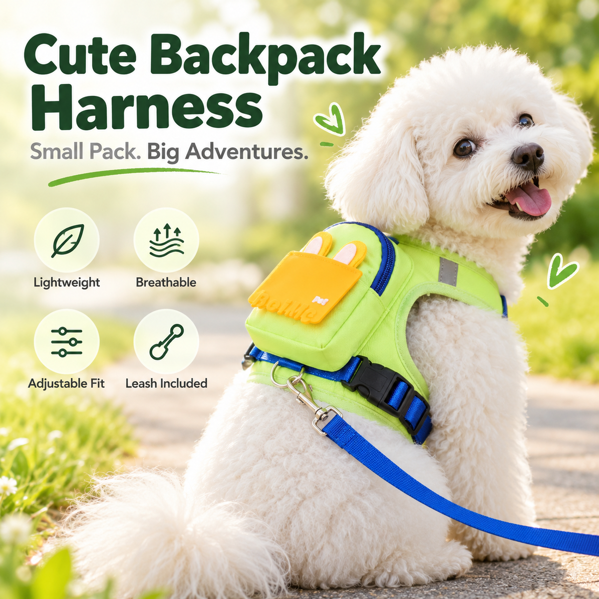 ✨Cute Backpack Harness Small Pack