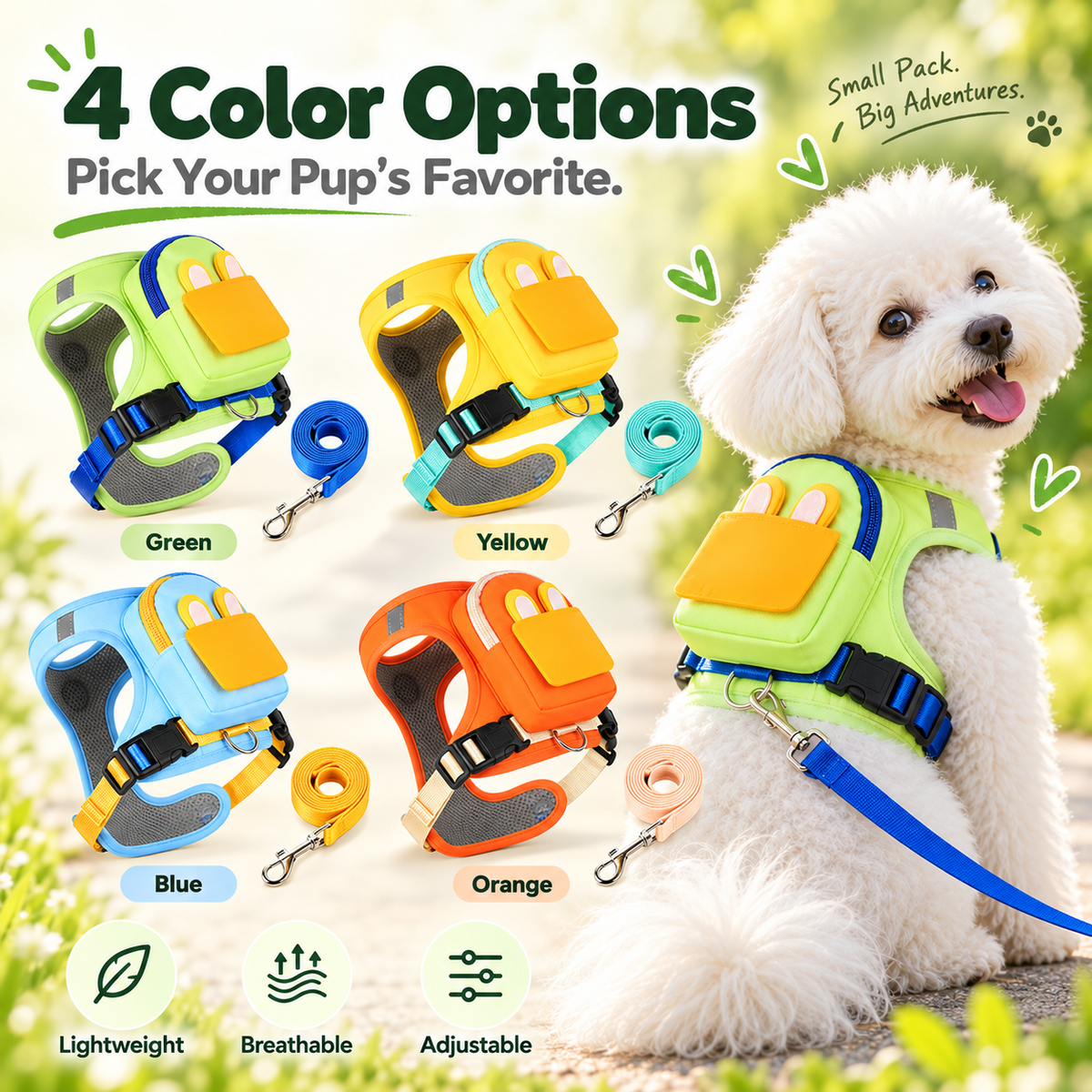 ✨Cute Backpack Harness Small Pack