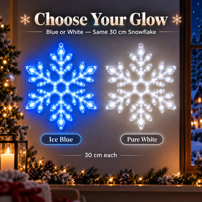 ✨30 CM Snowflake Wall Light ❄ Ice Blue & Pure White
