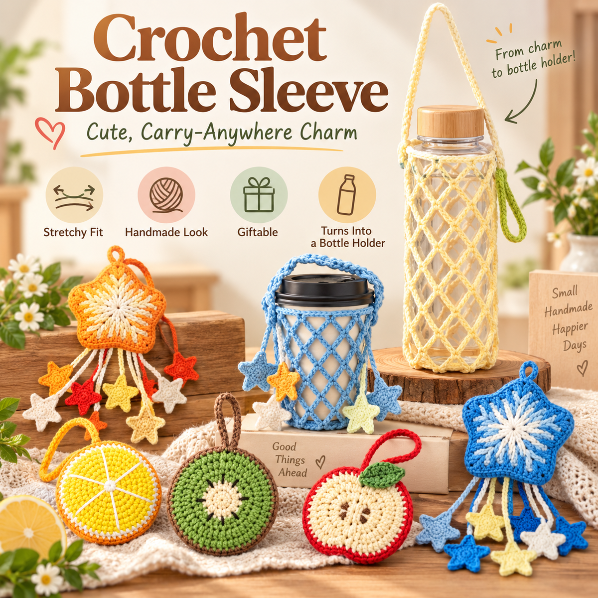 ✨Handmade Crochet Bottle Sleeve