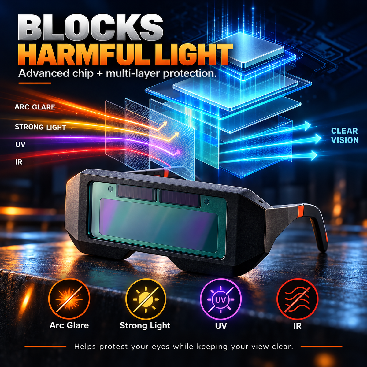 ✨Solar Auto-Darkening Welding Glasses 🕶