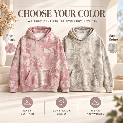 ✨Forest-colored printed hoodie
