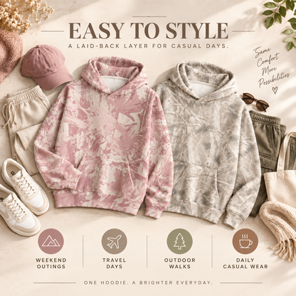 ✨Forest-colored printed hoodie