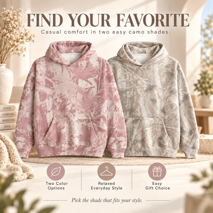 ✨Forest-colored printed hoodie