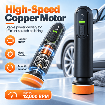 ✨2026 Hot Sale🚗 Cordless Car Polisher — 12,000 RPM 3-in-1 Buffer, Waxer & Sander