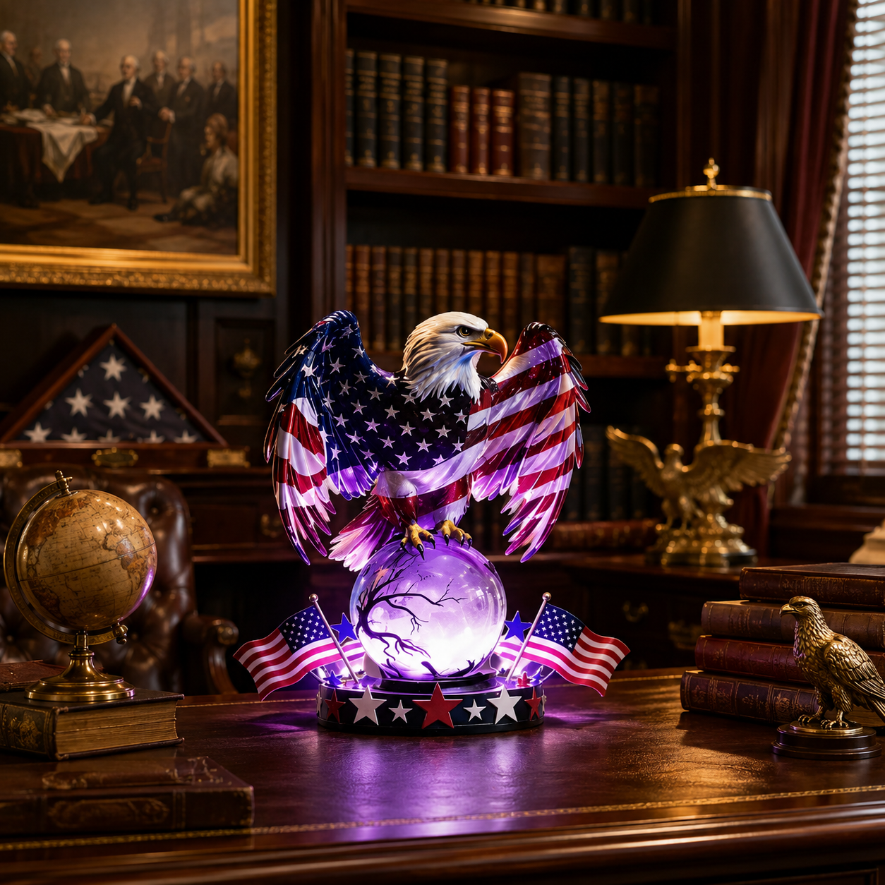 🎖️🇺🇸 Freedom Eagle™ Patriotic LED Table Lamp – American Pride Decor