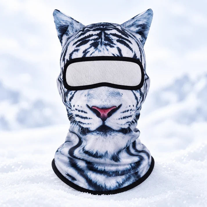 🔥3D Cat Ski Mask with Ears – Funny Windproof Balaclava for Skiing & Festivals