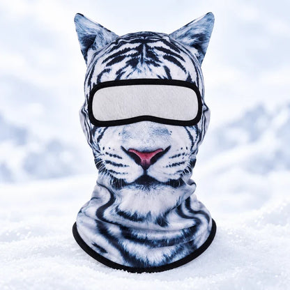🔥3D Cat Ski Mask with Ears – Funny Windproof Balaclava for Skiing & Festivals