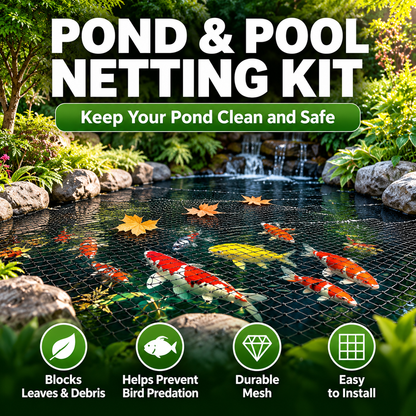 ✨Heavy-Duty Pond Netting Kit – Leaf & Predator Protection