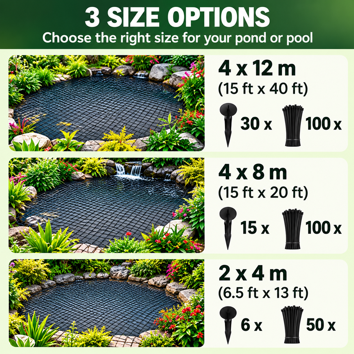 ✨Heavy-Duty Pond Netting Kit – Leaf & Predator Protection