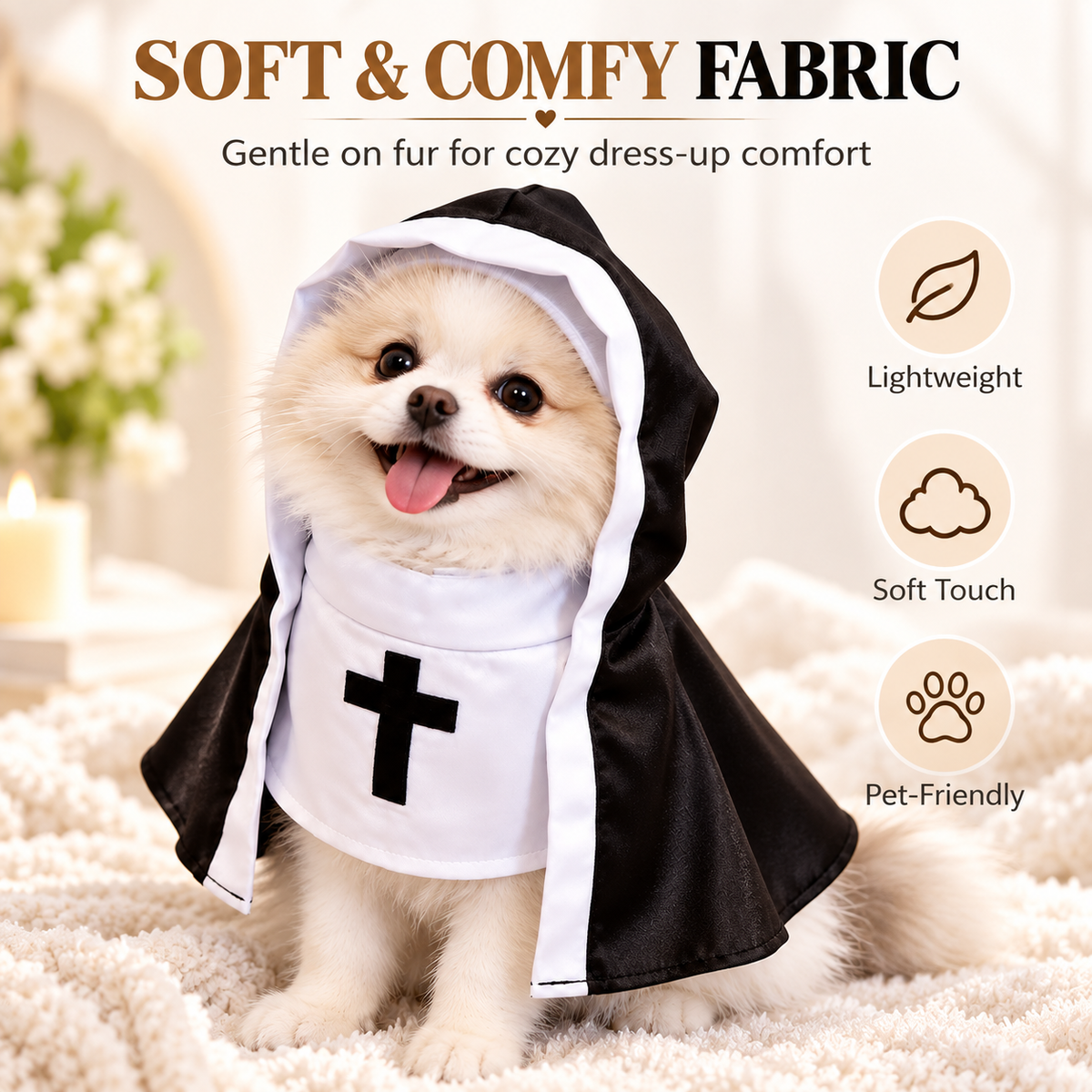 ✨Pet Nun Costume for Cats & Small Dogs🐈