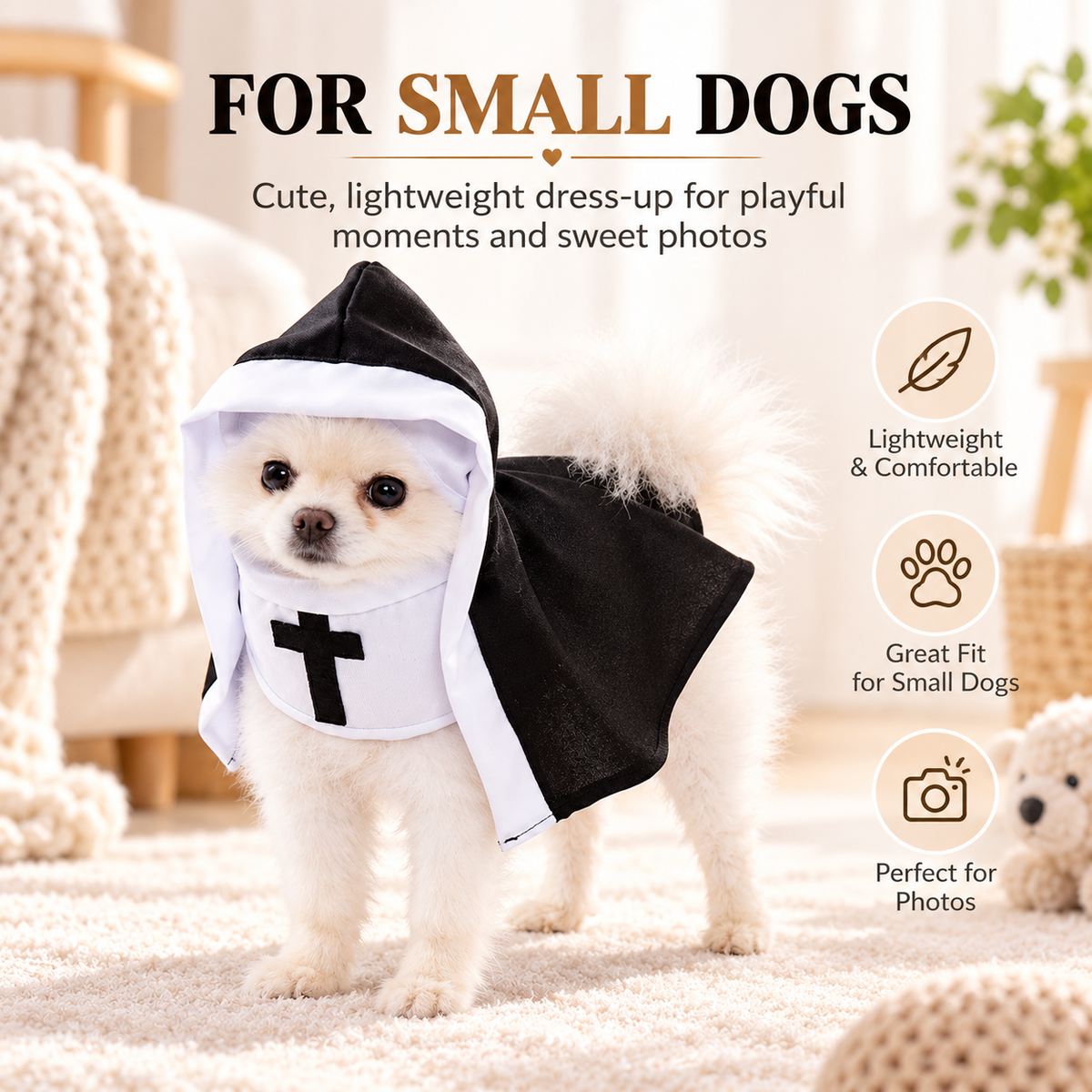 ✨Pet Nun Costume for Cats & Small Dogs🐈