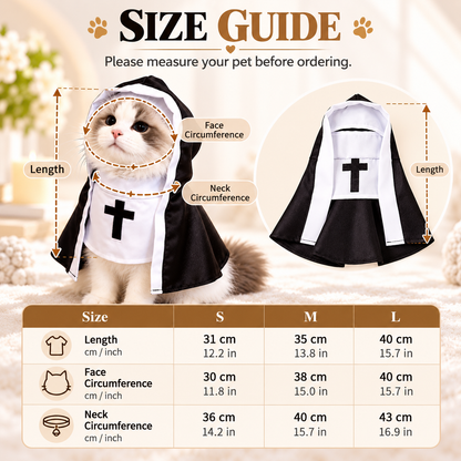 ✨Pet Nun Costume for Cats & Small Dogs🐈