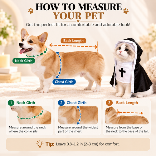 ✨Pet Nun Costume for Cats & Small Dogs🐈