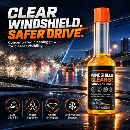 ✨2 Pcs Concentrated Windshield Washer Fluid – Oil Film & Bug Residue Cleaner, 120ml🌧️