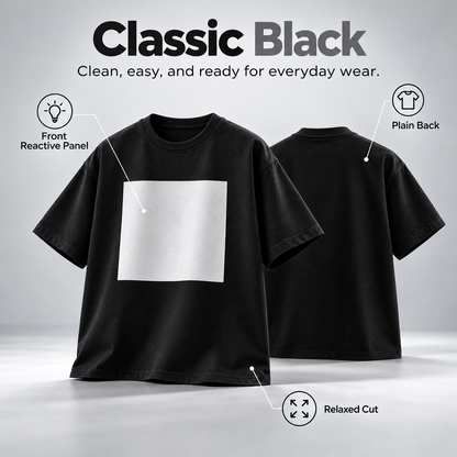 ✨Light Reactive Glow T-Shirt – Interactive Drawing Tee