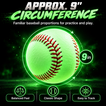 ✨Night Glow Baseball – Bright, Durable & Ready for After-Dark Play