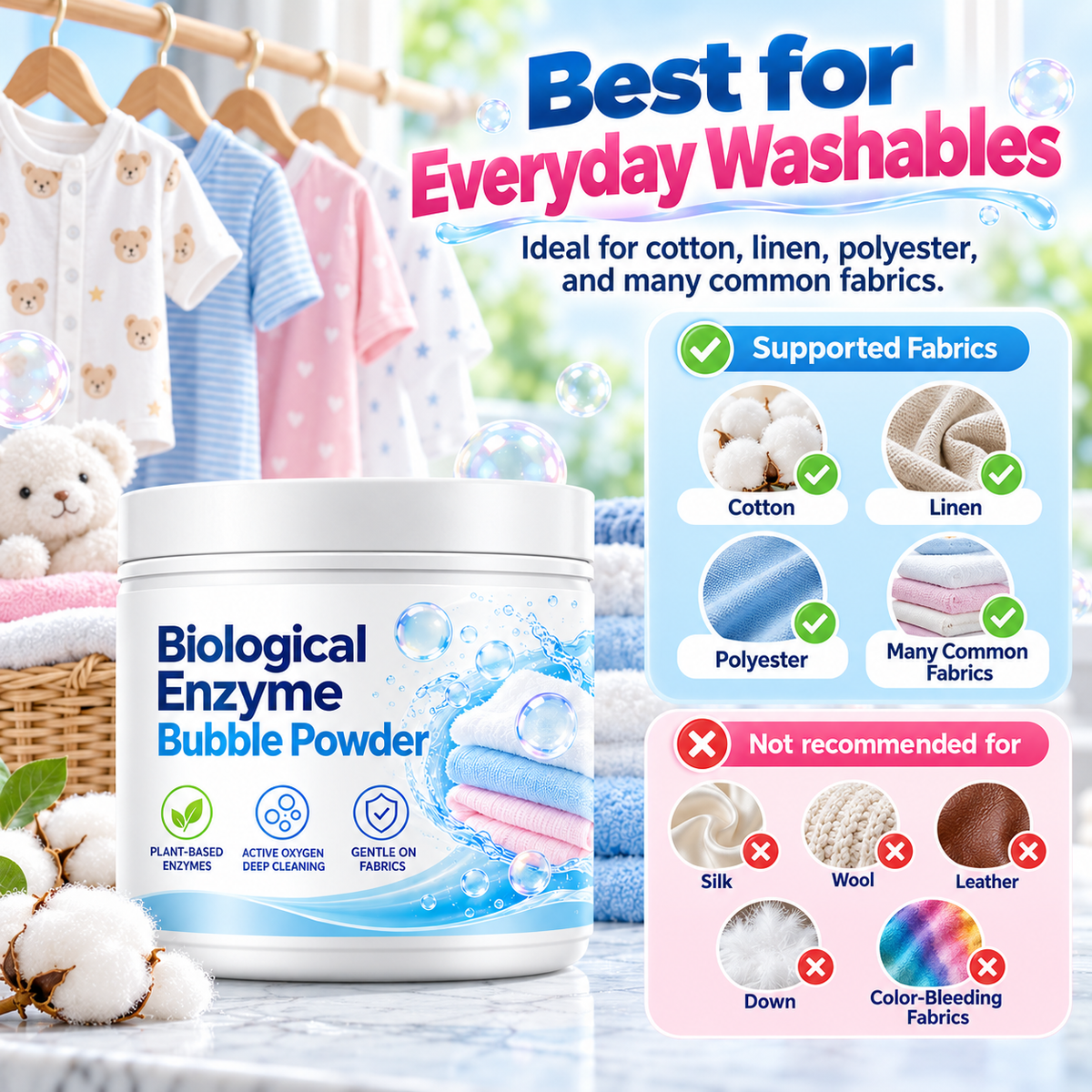 ✨Enzyme Laundry Soak – Deep Clean & Fabric Brightener