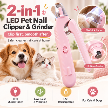 ✨2-in-1 LED Pet Nail Clipper & Grinder🐱
