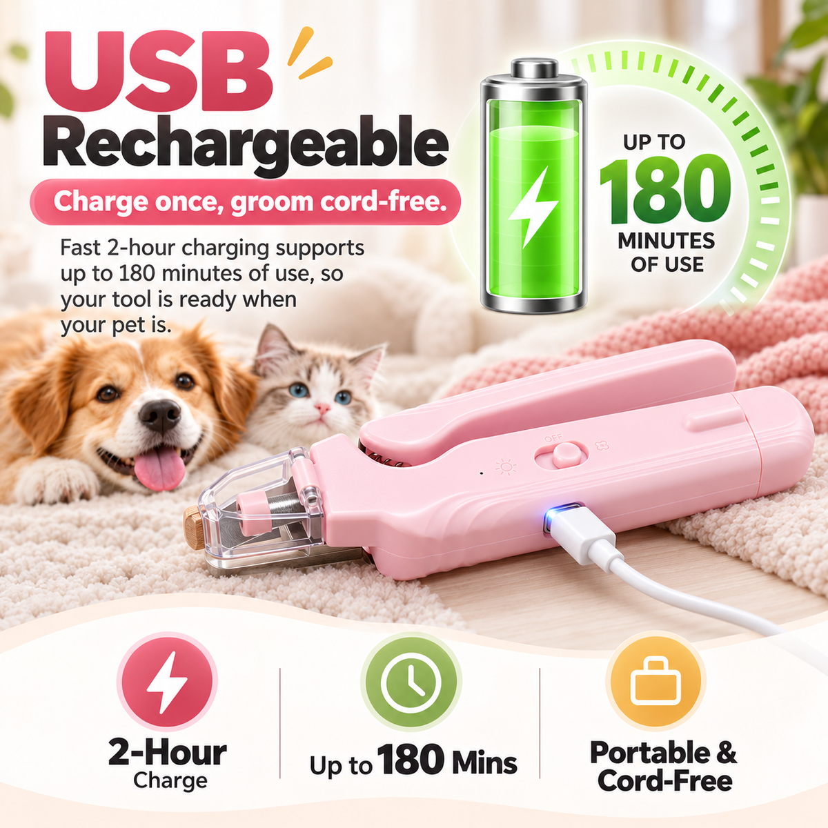 ✨2-in-1 LED Pet Nail Clipper & Grinder🐱
