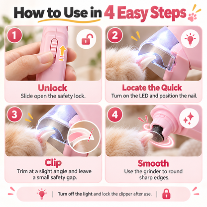 ✨2-in-1 LED Pet Nail Clipper & Grinder🐱