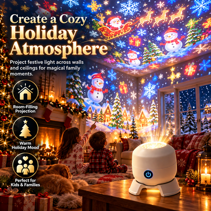 ✨Christmas Rotating Projector Light – 8 Festive Scenes🎄