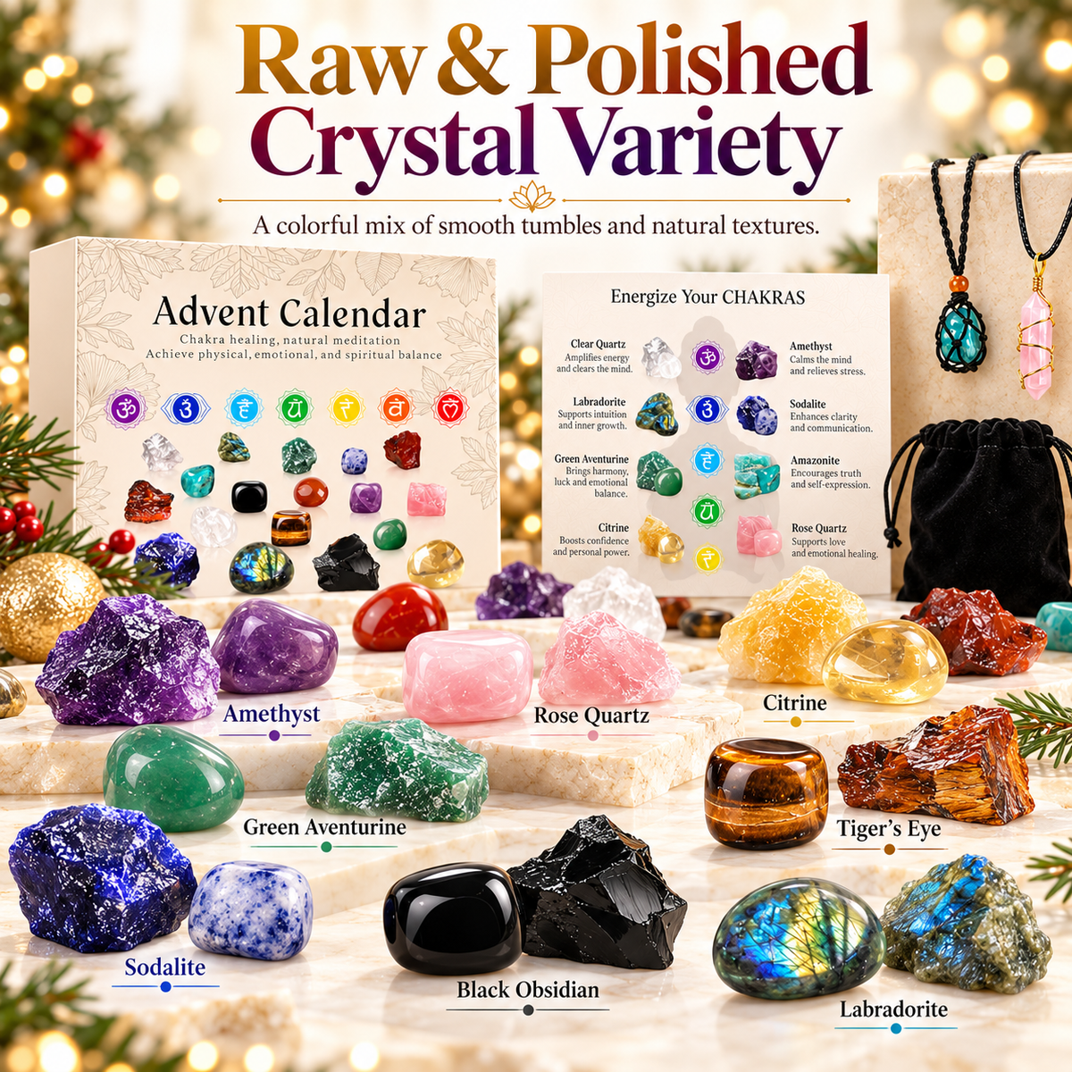✨24-Day Chakra Crystal Advent Calendar🔮