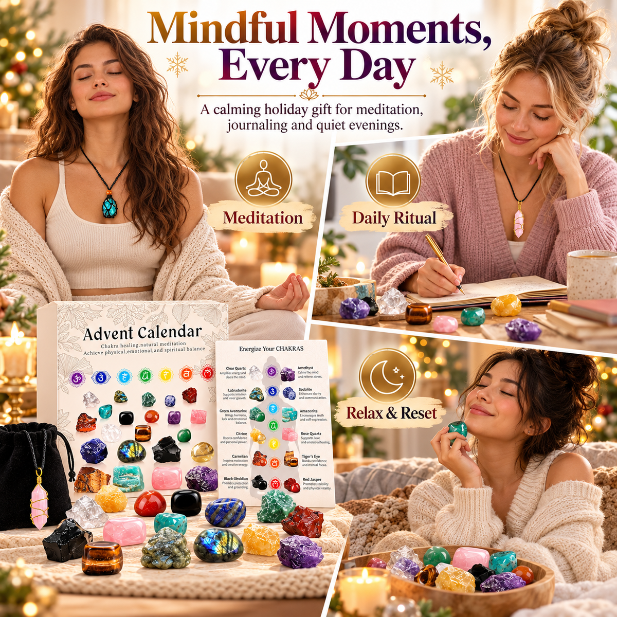 ✨24-Day Chakra Crystal Advent Calendar🔮