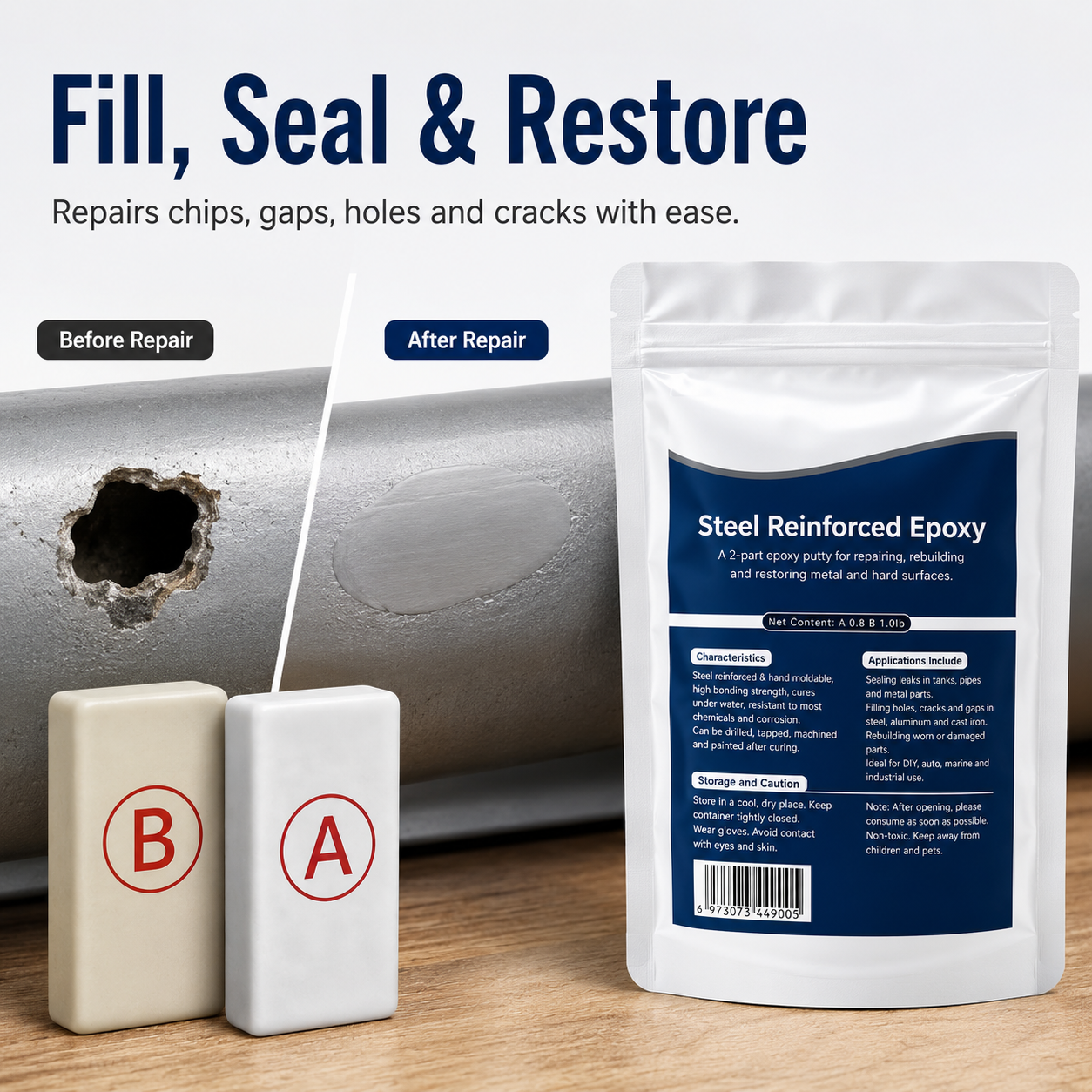 🔥Multi-Surface Epoxy Repair Putty
